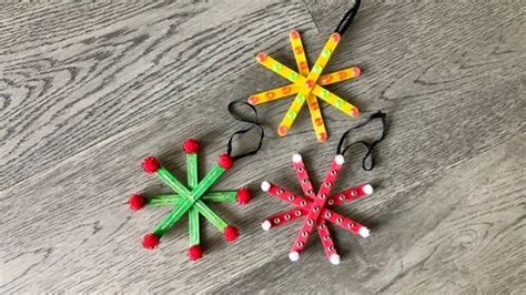 Diy Popsicle Stick Snowflake Ornaments Mombrite