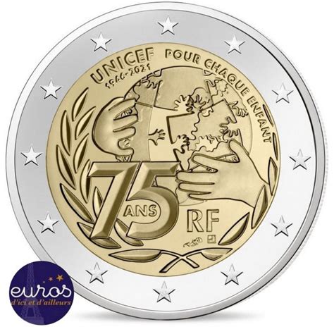 2 Euros Commémorative France 2021 75 Ans De Lunicef Brillant Universel