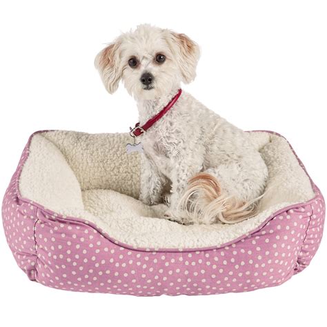 Harmony Pink Dot Nester Dog Bed Petco