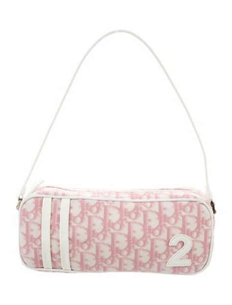 Christian Dior Diorissimo Girly Canvas Mini Shoulder Bag Pink Shopstyle