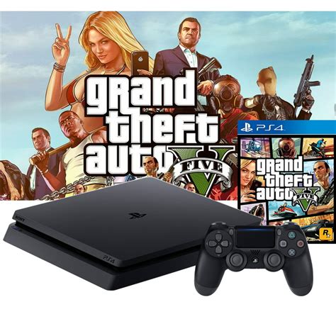 Refurbished Sony Playstation 4 Slim 500gb Grand Theft Auto V Gtav