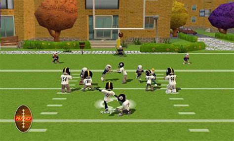 It's a sports game, set in a football (american) and licensed title. Backyard Football '08 (USA) ISO