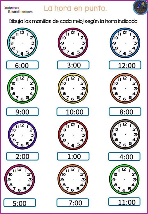 Divertidos Relojes Para Trabajar Las Horas 2 Actividades De