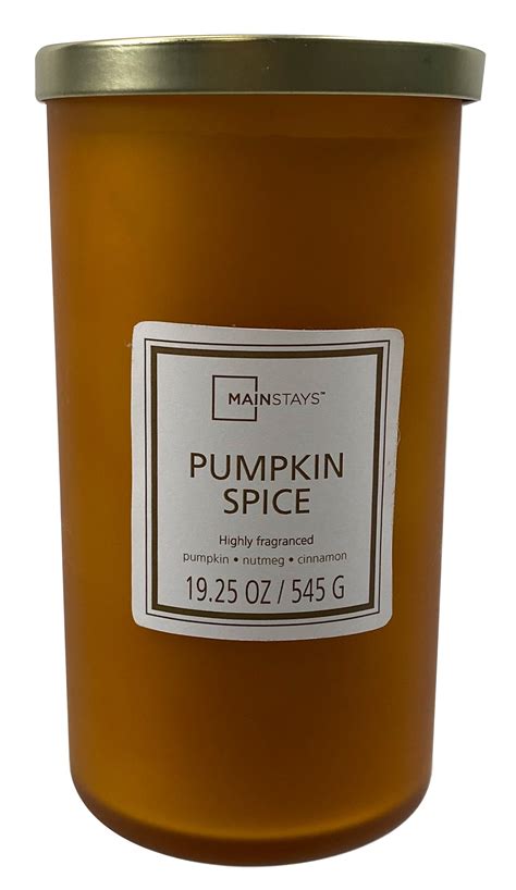 Mainstays Pumpkin Spice Scented Single Wick Frosted Jar Candle 1925