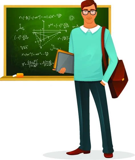 Male Teacher With Blackboard Stock Vector Image By ©sonneon 56116861