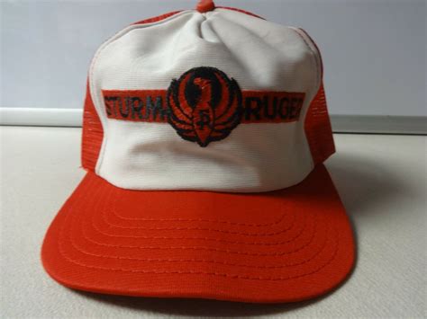 Vintage 1980s Sturm Ruger Mesh Trucker Snapback Cap Gem