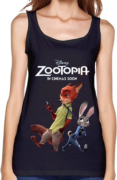 Zootopia New Poster Tank Top T Shirts For Women Black Clothing