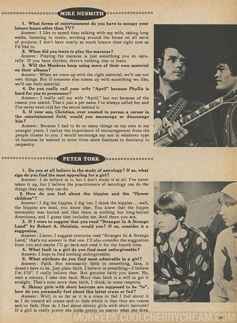 you interview the monkees monkee spectacular february 1968 sunshine factory monkees fan site