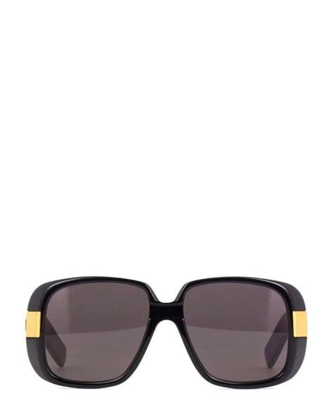 Gucci Synthetic Oversized Square Frame Sunglasses In Black Lyst