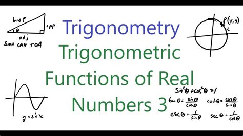 Trigonometric Functions Of Real Numbers 3 Evaluating 4 Trig Functions