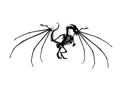 Dragon Skeleton Svg Dragon Svg Dragon Clipart Dragon Files Etsy