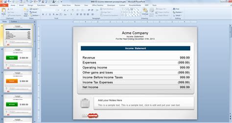 Free Free Income Statement Powerpoint Template Free Powerpoint