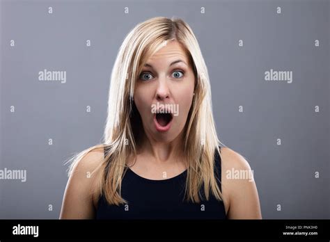 Pretty Woman Open Mouth Face Hi Res Stock Photography And Images Alamy