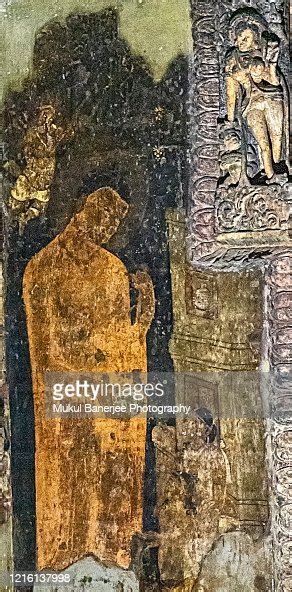 Fresco Paintings Of Ancient Ajanta Buddhist Caves Predominantly