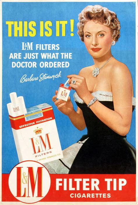 Rantings Of A Modern Day Glamour Girl Barbara Stanwyck L M Cigarettes Ad