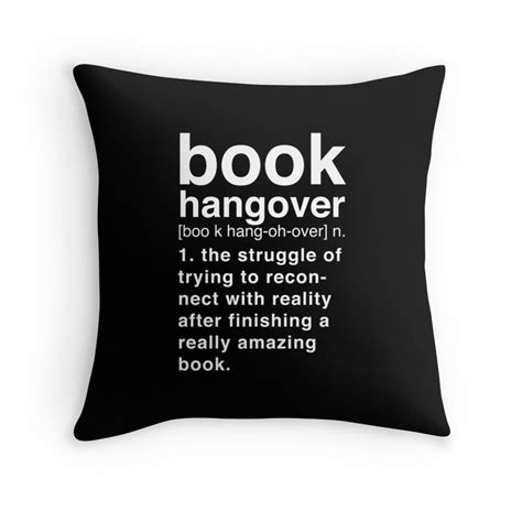 black book hangover meaning throw pillow by jesskr book hangover book memes book lovers