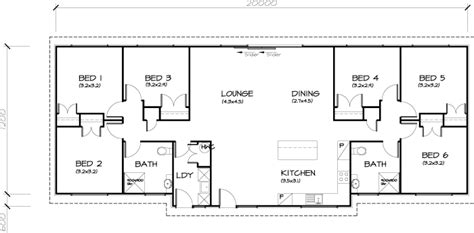 Plb153 Six Bedroom Transportable Homes House Plan Dream Home One