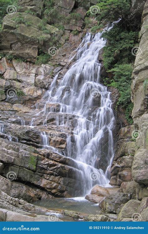 Waterfall In Lushan National Park Stock Photo Image Of Green