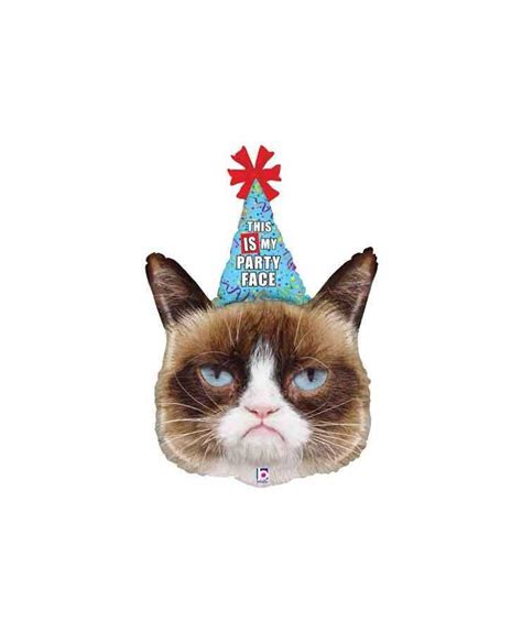 Grumpy Cat Balloon For A Birthday Kitty Cat Party Decor Grumpy Cat
