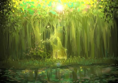 29 Anime Forest Scenery Wallpaper Anime Wallpaper