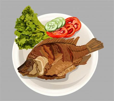 Premium Vector Fried Fish Food Challenge Food And Drink Food