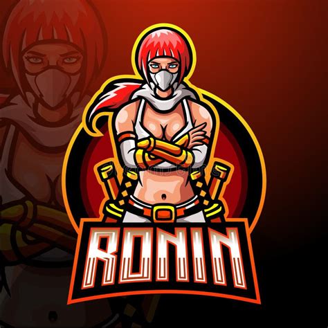 ronin esport mascot logo design stock vector illustration of icon moba 179190768