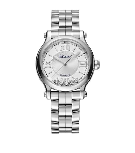 Chopard Stainless Steel And Diamond Happy Sport Automatic Watch 33mm