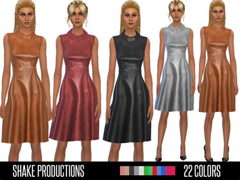 Leather Dress By Shakeproductions At Tsr Sims 4 Updates