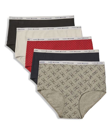 Tommy Hilfiger Womens Underwear Cotton Brief Panties 5 Pack Regular