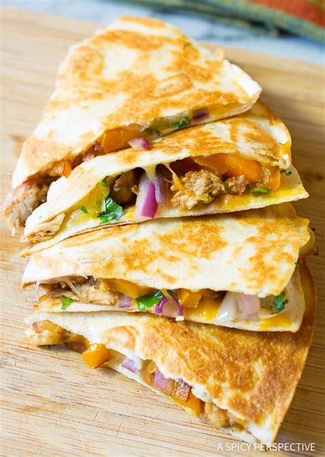 For those who have explored mexican cooking, the quesadilla is perhaps one of the most basic meals. Sweet and Tangy Chicken Quesadillas - A Spicy Perspective