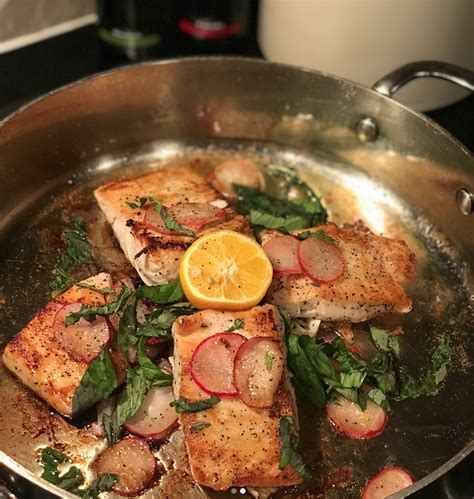 Amberjack With Radishes And Fresh Basil — Fuel Your Body Feed Your Soul