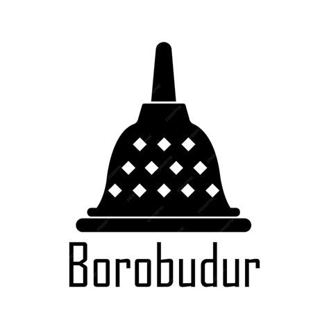 Premium Vector Borobudur Temple Icon Logo Vector Design Template