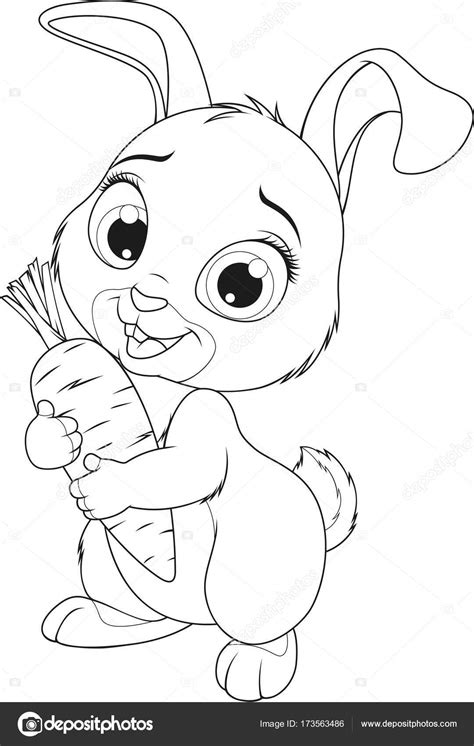 Dibujos Para Colorear De Conejos Bebes Conejo Dibujos Animados Sobre