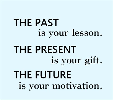 The Past Is Your Lesson The Present Is Your T The Future Is Your