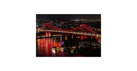 Story Bridge And Brisbane City Skyline Australia Poster Uk