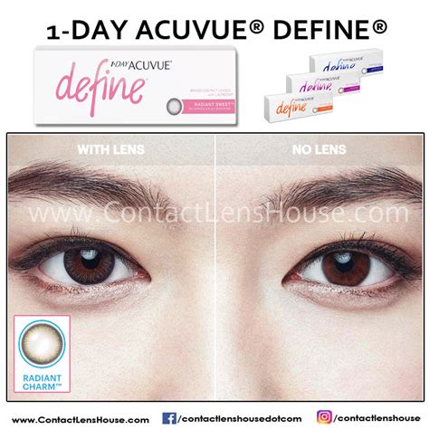 1 Day Acuvue Define Radiant Charm Colored Contacts