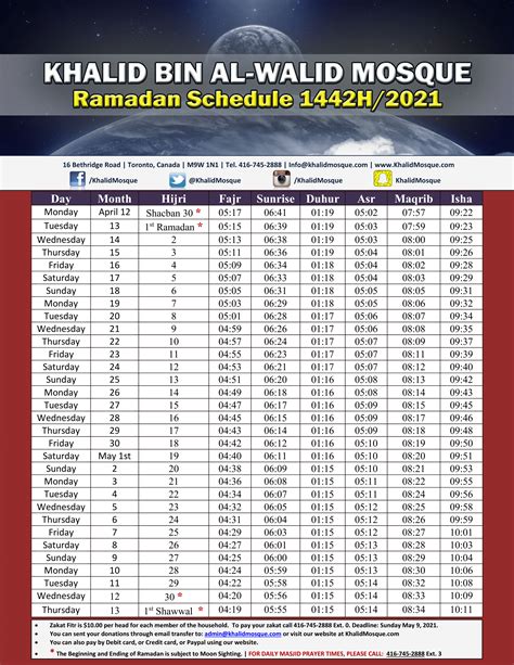 Ramadan 2024 Timetable Lanae Miranda