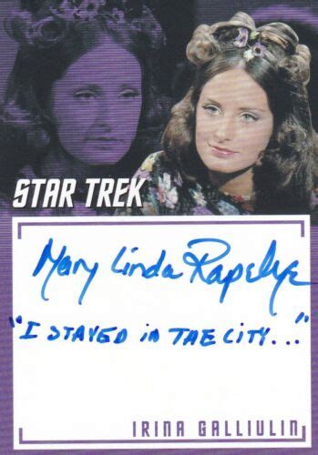 Star Trek Tos Archives And Inscriptions Mary Linda Rapelye Inscription