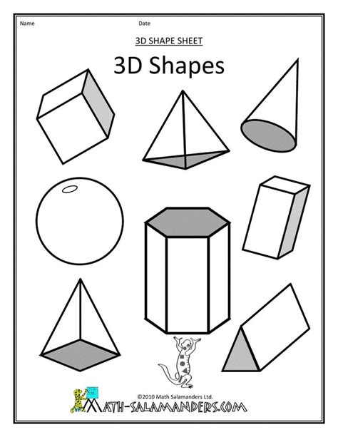 3d Shapes Geometric Shapes Drawing Shape Coloring Pages Shapes