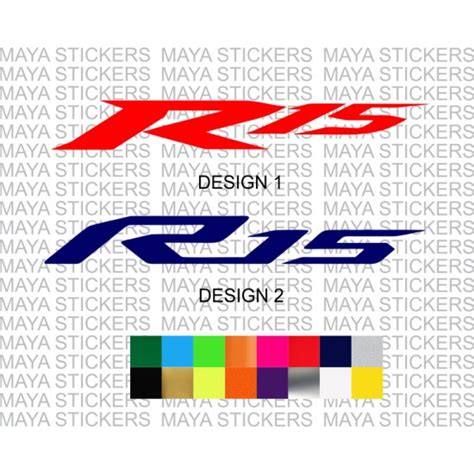 Yamaha R15 New And Old Logo Stickers In Custom Colors And Sizes