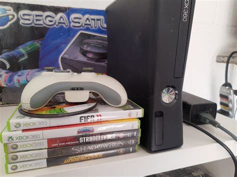 Black Xbox 360 Console And X8 Games Walsall Sandwell