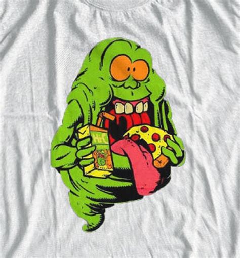 Slimer Shirt Ghostbusters Slimer T Shirt Ecto Cooler Pizza Tee