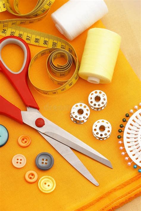 Sewing Items Stock Photo Image Of Threaded Spool Material 32749692