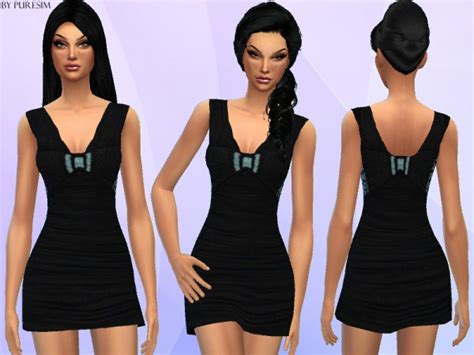 Pure Sim Simple Black Dress • Sims 4 Downloads