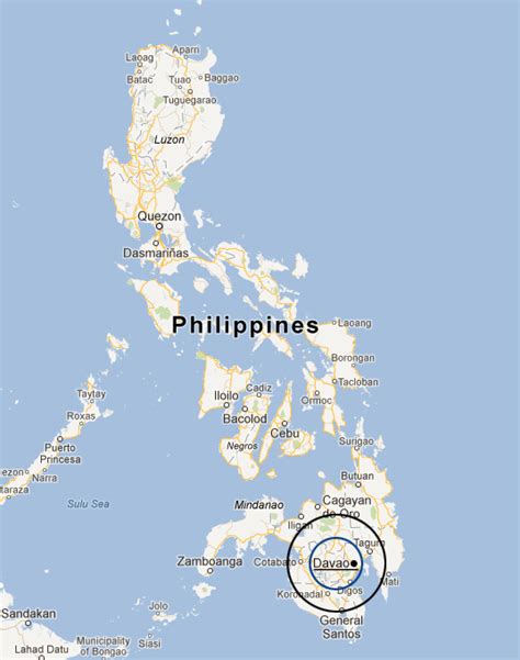 Davao Map And Davao Satellite Image