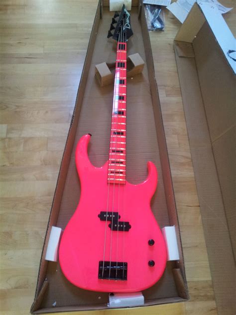 Hot Pink Bass Guitar Pink Guitar Guitar Electric Guitar