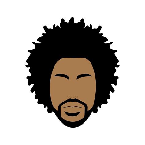 Black Man Portrait With Afro Curly Design Barbershop And Hairstyle