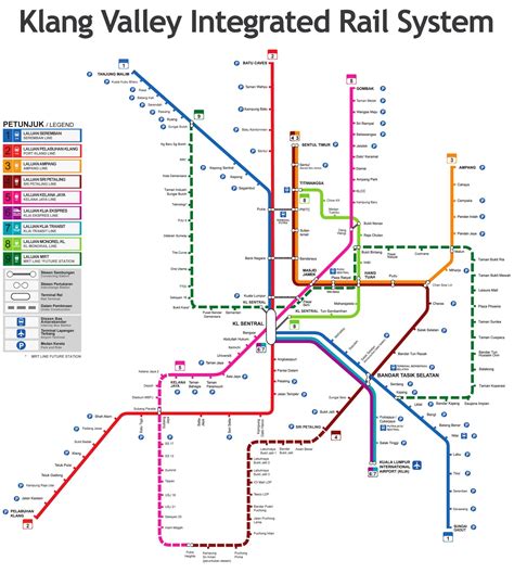 Kuala Lumpur Lrt Map 2017 Landmark Directions Train Map Kuala