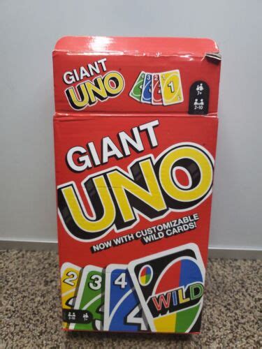 Mattel Giant Uno Card Game 108 Huge Jumbo Cards New Sealed In Stock 3 887961887617 Ebay