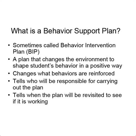 Behavior Support Plan Template 4 Free Word Pdf Documents Download